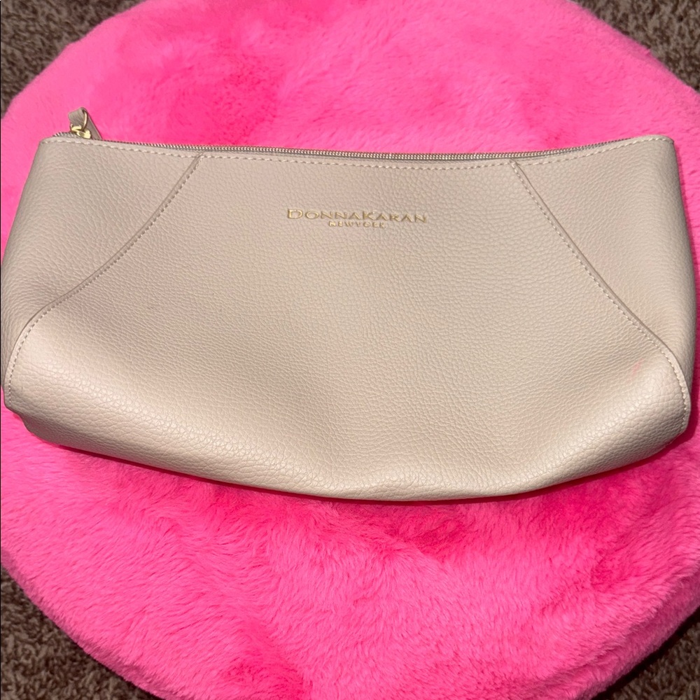 Donna Karan Cream Cosmetic Bag